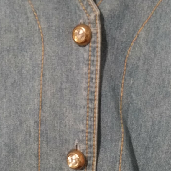 🔥 Sale🔥Vintage denim pant suit with Embellishments - Picture 4 of 10